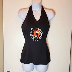 All Sport Couture, NFL Cincinnati Bengals Women's Halter Top, Black, Size Small